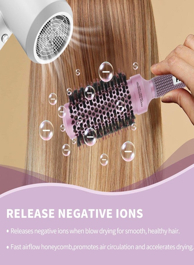 FIXBODY Round Barrel Anti-Static Hair Brush with Boar Bristles, Nano Thermal Ceramic Coating & Ionic Tech for Hair Blow Drying, Styling, Curling, Straightening (3.0 inch) - Image 5
